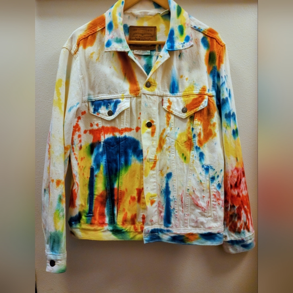 Custom Levi's Dyed Light Denim Jacket M